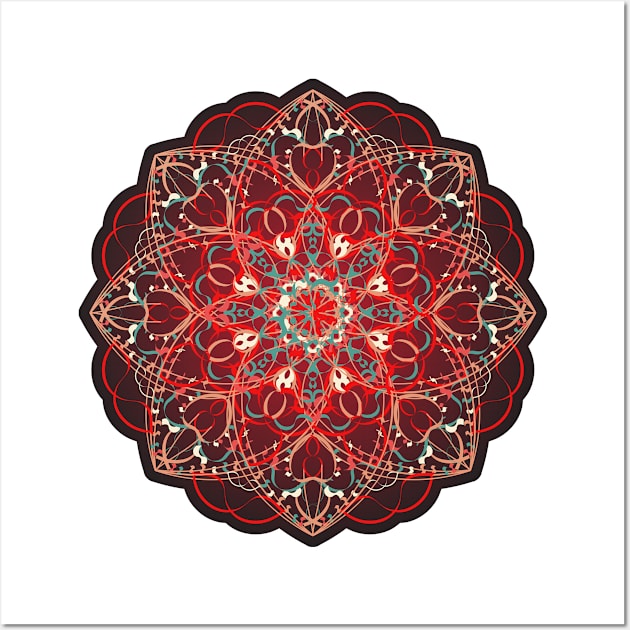 Mandala Arts Rose Retro Wall Art by angel